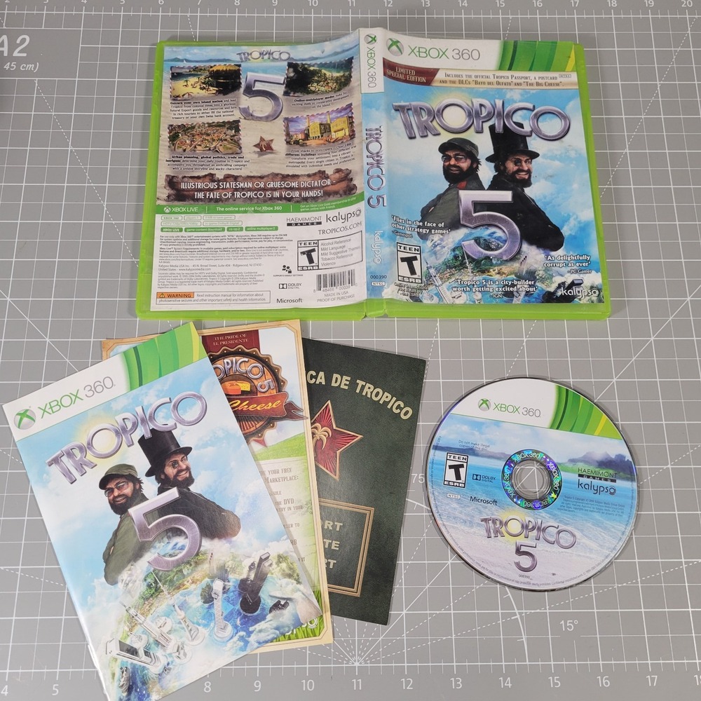 Tropico 5 - Limited Special Edition - Xbox 360 Game Complete w/ Manual Passport